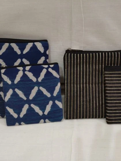 JALPAIBON Ethnic Cotton Flat Pouch Set – Handcrafted Multipurpose Organizer Bags