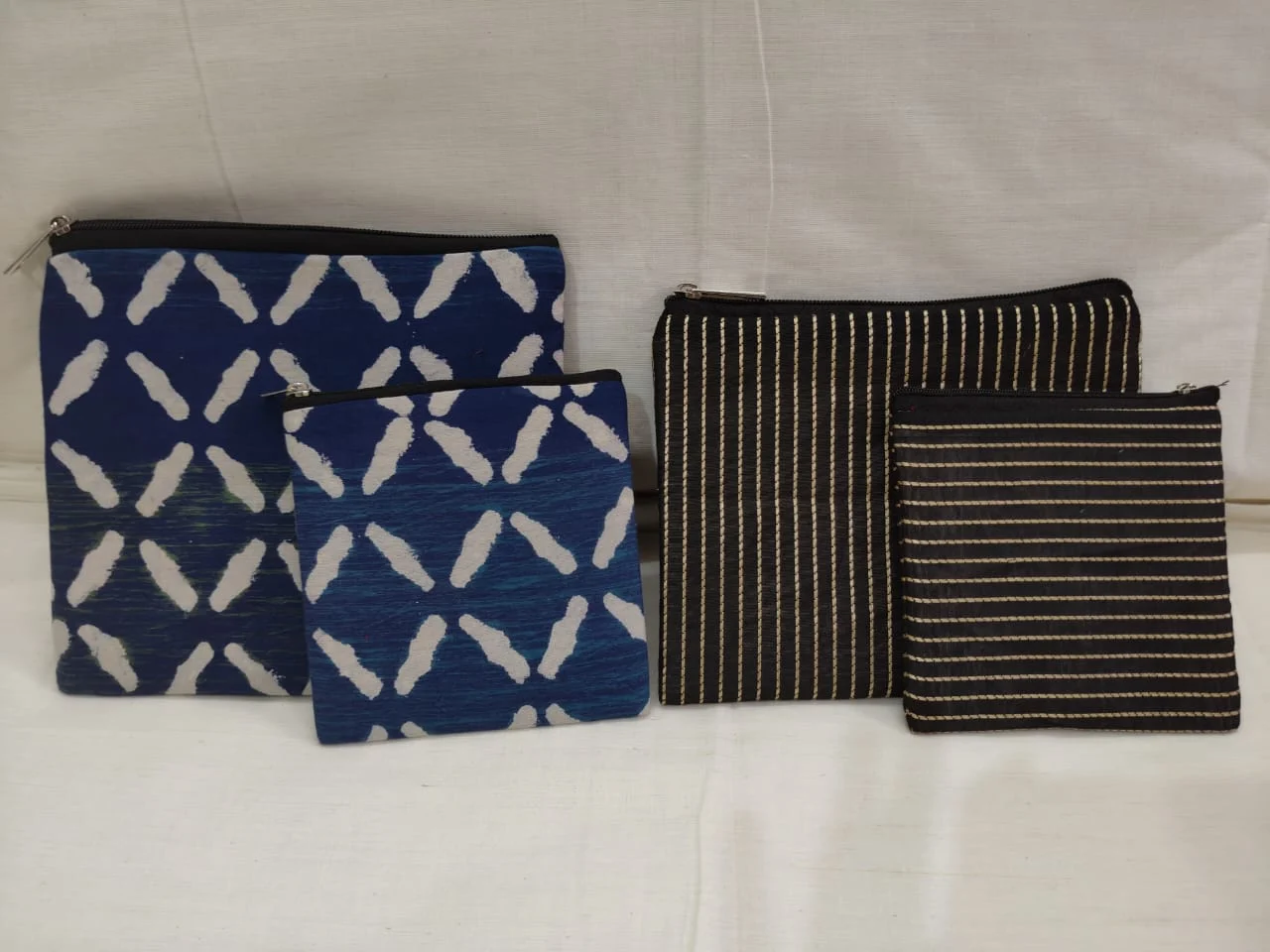 JALPAIBON Ethnic Cotton Flat Pouch Set – Handcrafted Multipurpose Organizer Bags