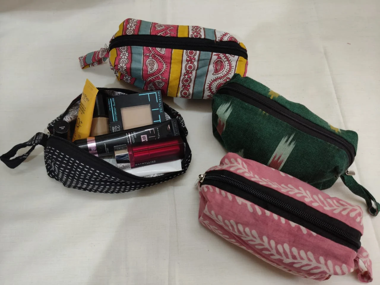 IMG-20251013-WA0047.jpg JALPAIBON Handmade Fabric Small Stationery Pouch – Multipurpose Organizer Bag