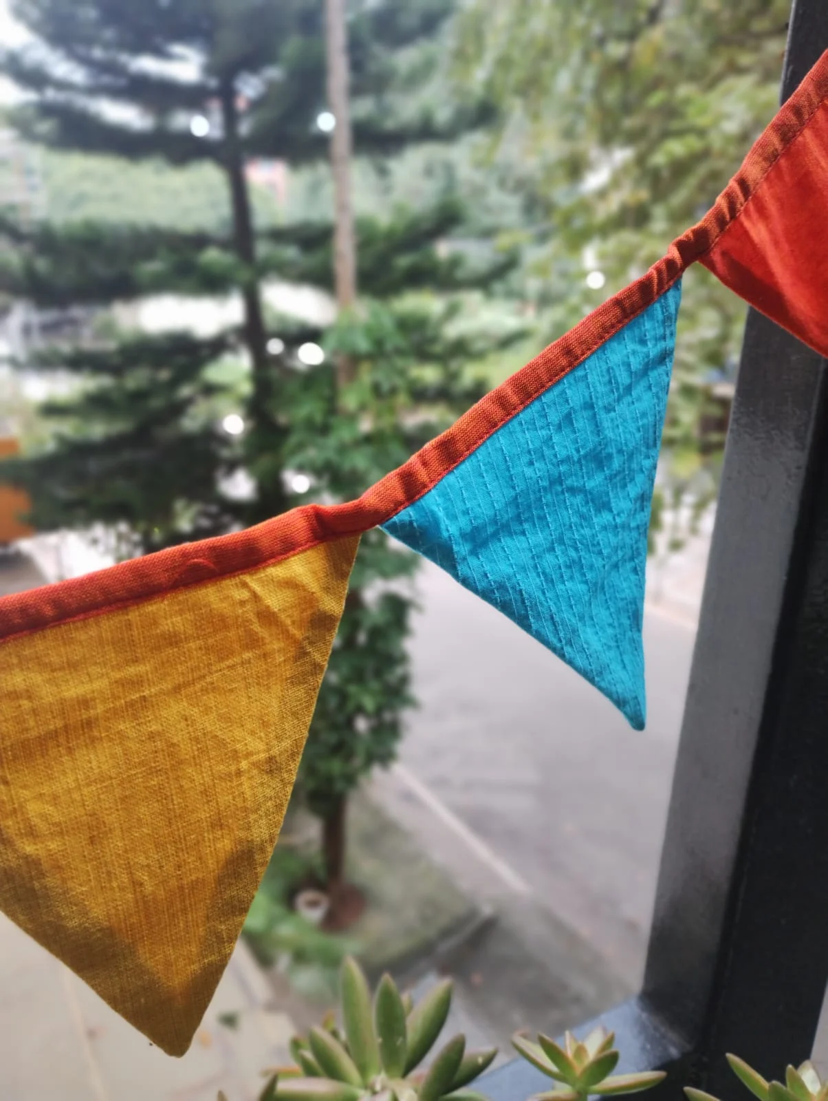 JALPAIBON Handmade Cotton Bunting Toran – Multicolor Decorative Garland