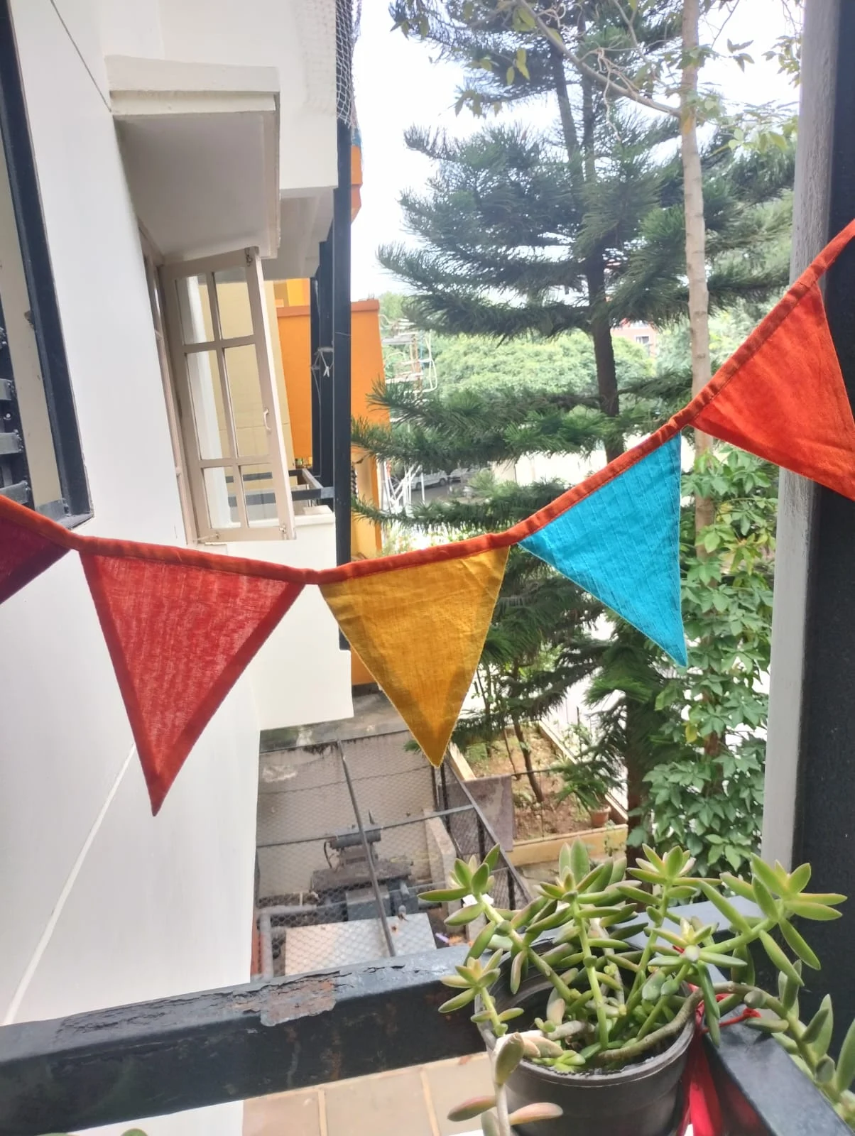JALPAIBON Handmade Cotton Bunting Toran – Multicolor Decorative Garland