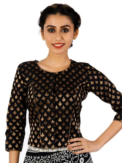 JALPAIBON Round Neck Women Blouse in Black