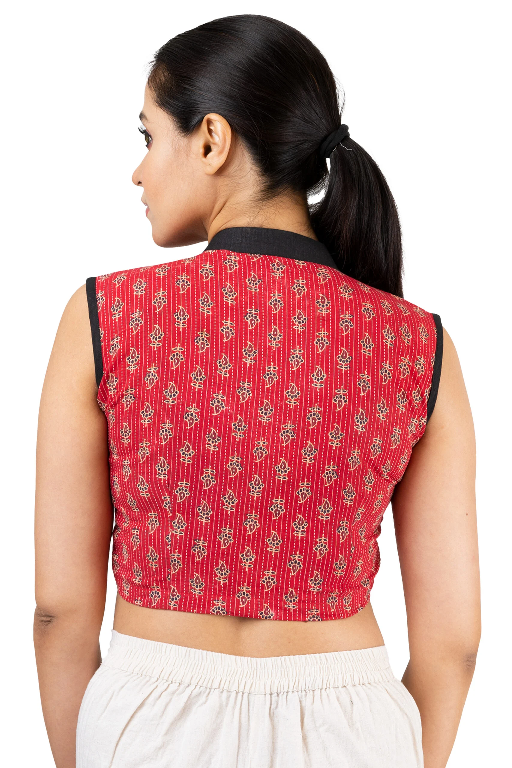 JALPBL-22-06-87_3-scaled-1.jpg JALPAIBON Collar Neck Sleeveless Red Woven Women’s Saree Blouse