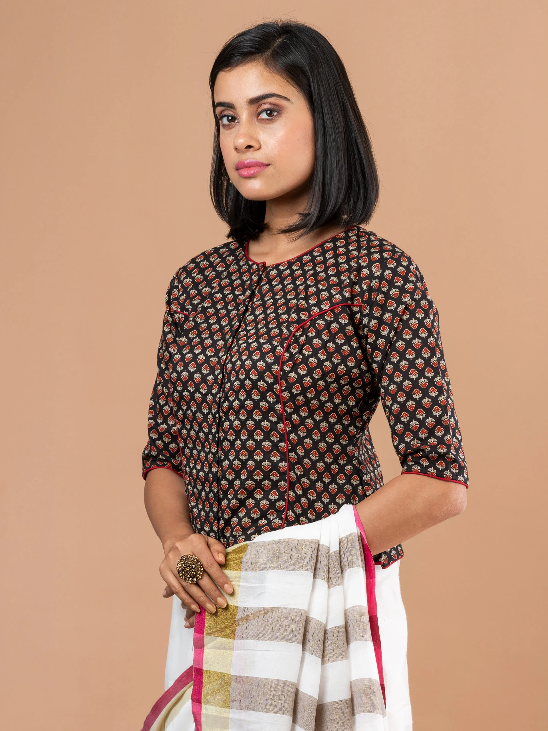 JALPBL-23-04-106_2-scaled-1.jpg JALPAIBON Round Neck Women Blouse In Black