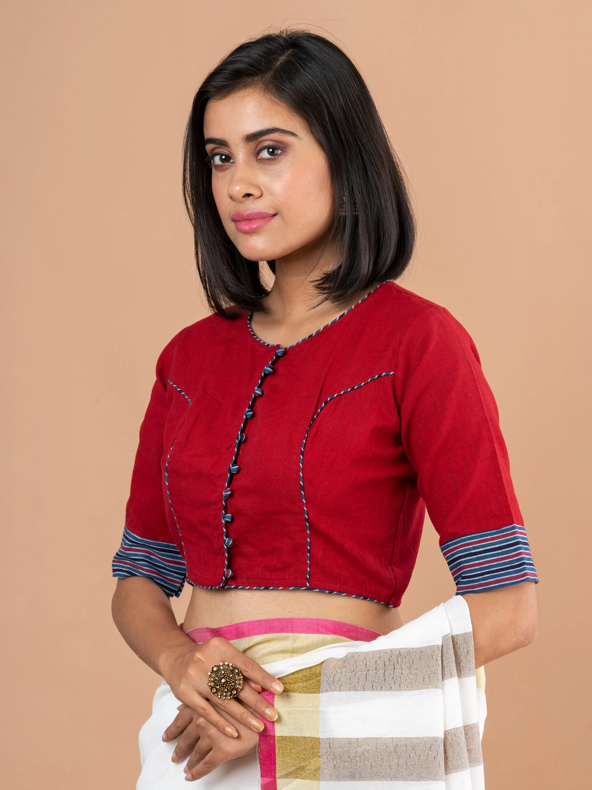 JALPBL-23-04-109_2-scaled-1.jpg JALPAIBON Round Neck Women Blouse In Red
