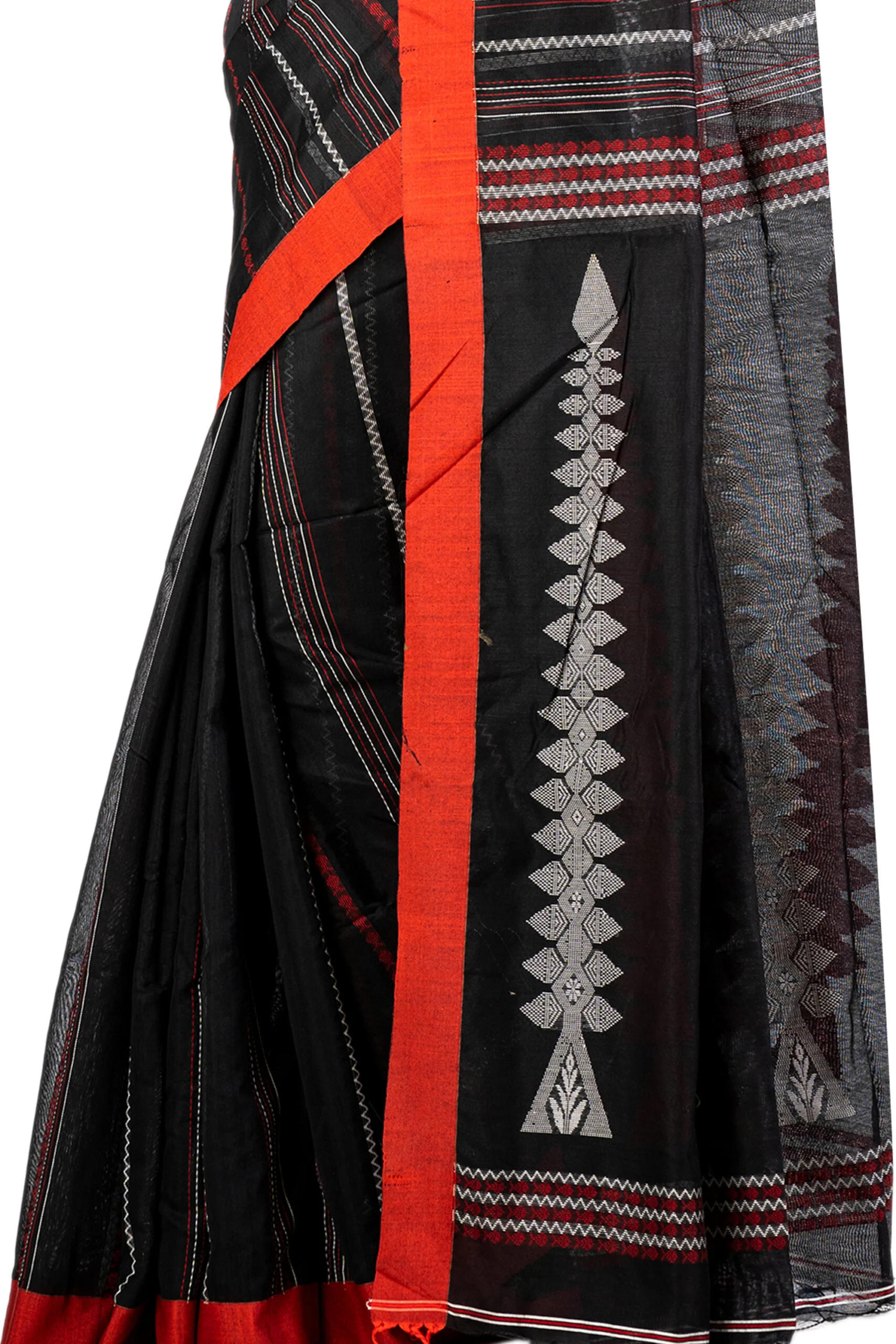 JALPSAR-211045_2-scaled-1.jpg Jalpaibon Woven Black Handloom Silk Cotton Saree