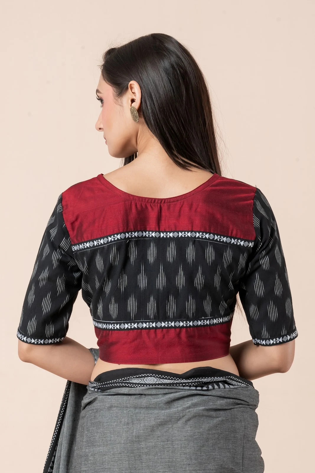 Jalpaibon Black Cotton Blouse