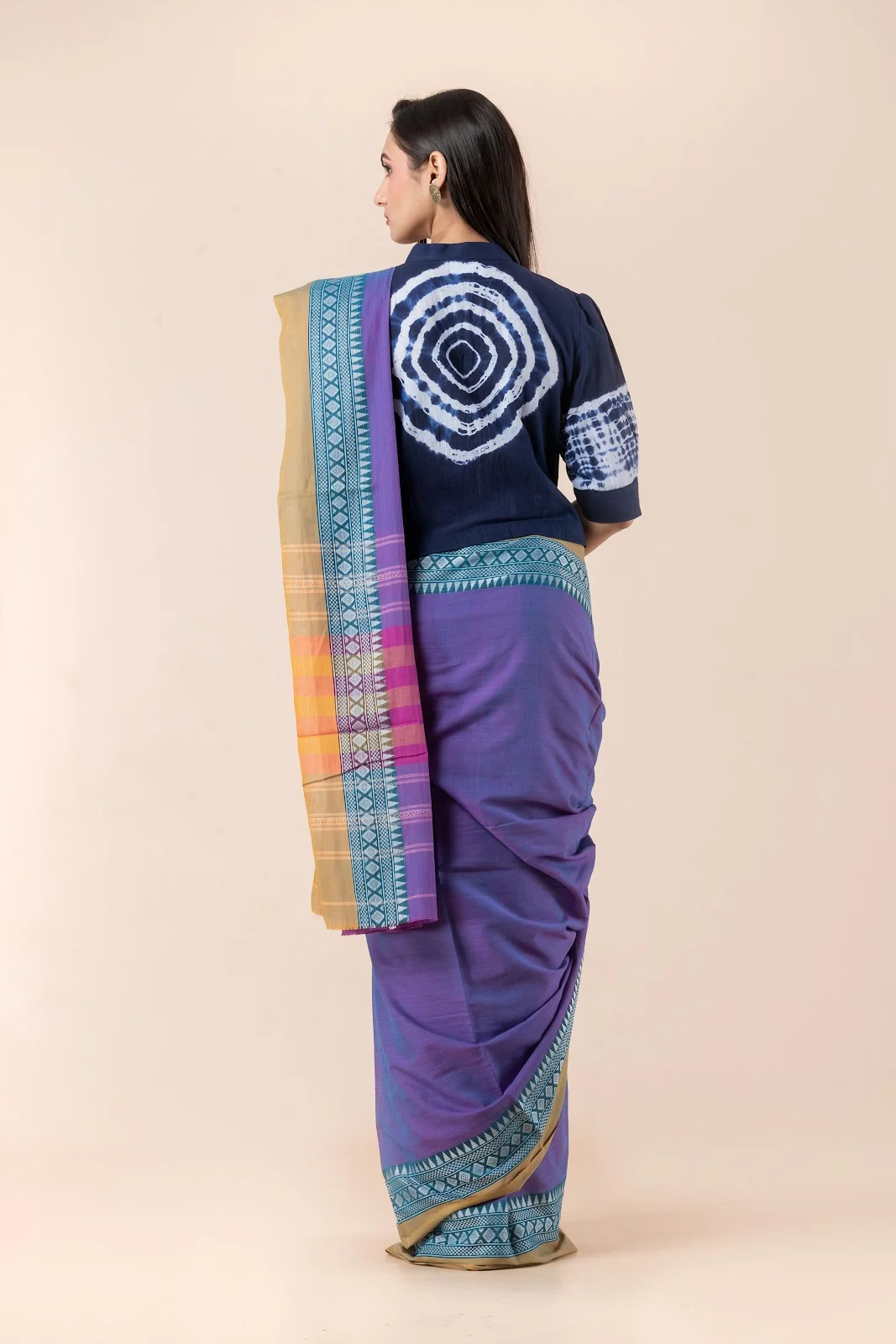 JPSAR 26/03/06-image-5 Jalpaibon Blue Handloom Khadi Saree