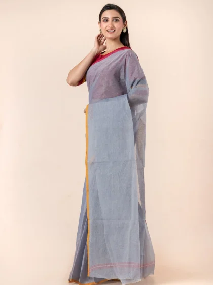 Jalpaibon Purple Handloom Khadi Saree