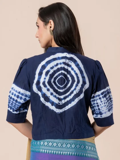 Jalpaibon Blue Cotton Blouse