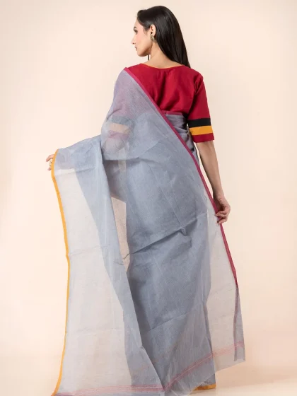 Jalpaibon Purple Handloom Khadi Saree